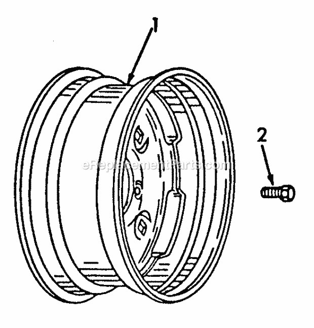 Rear Wheels Diagram and Parts List for 169 2050048U Cub Cadet Lawn Tractor